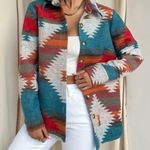 SheIn Geo Print Button Up Coat Photo 0