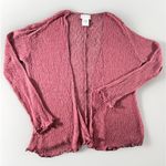 Soft Surroundings Sheer Knit Open Front Cardigan Pink Lightweight OS One Size Photo 2