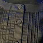 Gap  Black Short‎ Sleeve Button Neck Pintuck T-Shirt Dress Size 10 Photo 7