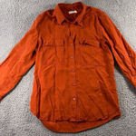 Babaton  Shirt Women Medium Button Front‎ Utility Roll Tab Long Sleeve Photo 0