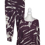 Young Fabulous and Broke  Purple and White Tie-Dye Matching Set Size Medium Photo 0