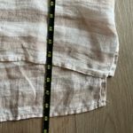 St. Tropez  Tan & White Sleeveless 100% Linen High Low Popover Size Medium Photo 5
