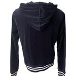 Betsey Johnson Performance Velour Love Zip Up Hoodie, Navy Photo 5