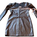 Betsey Johnson | Hook Front Faux Leather Mini Dress | size 12 Photo 14