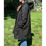 Lauren By Ralph Lauren Waterproof Raincoat Removable Hood Black Womens Large Photo 5