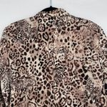 Chico's  Women's Cheetah Print Long Sleeve Button Up Blazer Jacket Brown‎ Size XL Photo 6