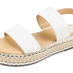 White Platform Sandals Size 8 Photo 0