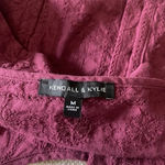 Kendall + Kylie  Laced Cropped Top Burgundy Photo 4