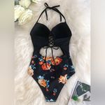 Cupshe NWT  Halter Cutout Bathing Suit Lace Up One Piece Swimsuit Size Small NEW Photo 14