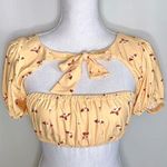 We Wore What  Lily Puff Sleeve Bikini Top Photo 5