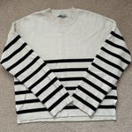 Abercrombie & Fitch Black and Cream Striped Sweater Photo 1