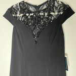 Adrianna Papell Women's Sequin Jersey Black Dress Size 6 Formal Cocktail Photo 5