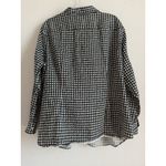 CHAPS  No-Iron Button Down Black‎ White Houndstooth Contrast Cuffs Top Size 2X Photo 4
