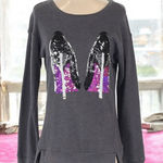Juicy Couture  Women's Sequin Heels Long Sleeve Top Size Small Photo 0