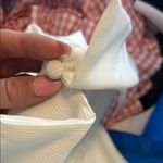 WHOIAM white bodycon strapless dress ribbed cuff top Size 6 Photo 5