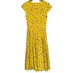 Gowntown Women’s Size M Yellow Red Floral Printed Short Sleeve Fit & Flare Dress Size M Photo 2