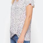 Nine Britton  Black and Off White Patterned Top Photo 3