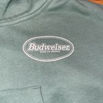 Budweiser NWT  sage green cropped zip up hoodie Photo 2