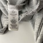 Offline cropped soft cotton blend sweatshirt. Size large. Elastic waist band. Gray Photo 4