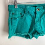 Forever 21 Teal Cutoff Denim Shorts Photo 4