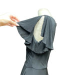 Rickie Freeman‎ Teri Jon Black Flutter Sleeve Ruffle Long Gown Size 8 Photo 8