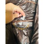 SAVE THE DUCK Ishya Puffer Black Brown Copper Moto Quilted Coat Jacket Size S Photo 9