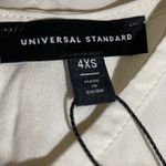 Universal Standard  Cupro Shell Blouse Sleeveless Gathered Waist Cream XS NWT Photo 4