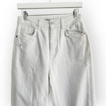 ZARA  White High Waisted Ripped Mom Jeans 6 Photo 1
