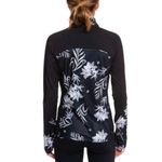 Roxy sz M Womens Black Floral Swim Rash Sun Gaurd Beach Outdoor Travel Vacation Photo 1
