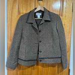 Pendleton Vintage Two Piece  Career Textured Wool Leather Trim Blazer Skirt Set Photo 0