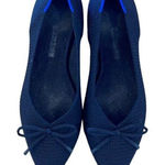 Rothy's Womens The Point Bow Black Knit Fabric Slip On Ballet Flats Shoes 9.5 Photo 0