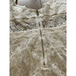 Hello Molly Lace Strapless Puffy Shoulder Ruffle Mini Dress Size M US 6 Peasant Photo 9