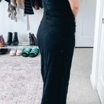 Lovers + Friends Revolve Black Ruched Front Slit Gown Photo 5