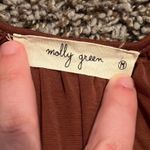 Molly green brown cinched-waist crossover tank top Photo 3