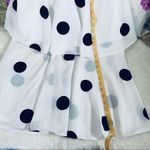O.P.T. White and‎ Black Polka Dot Tiered Midi Dress Photo 5