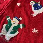 Tiara International Tiara Womans Vintage Ugly Christmas Sweater applique Snowman Cozycore Holiday 1X Photo 6