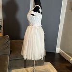 Women’s Short White Off the Shoulder Prom Party Dress Corset Back Size 2 *READ Photo 5