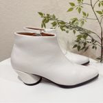 Jaggar White Leather Ankle Boot Bootie Size 36 NWOB Photo 4