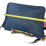 Khaadi Pakistani traditional embroidered Jean bag with fringes Pink Photo 7