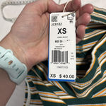 Adidas  Originals Rib Shorts Womens XS Green Multicolor Striped Trefoil JC6182 Photo 4