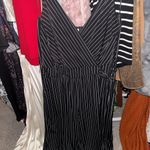 Kaileigh  Chic Black and White Striped Jumpsuit Photo 12