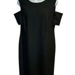 Chico's Chico’s cold shoulder size 6 seamed Black Lined Stealth dress Photo 1