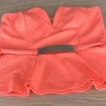 🆕Celine Plus Size Neon Tube Textured Peplum Ruffle Hem Top 3X🆕 Orange Photo 0