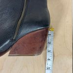 Kork-Ease  Women’s Black Leather Chandra Wedge Ankle Booties Stacked Heel 9.5M Photo 7
