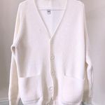 Takeo Kikuchi Oversized White Knit Cardigan Photo 0