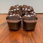 Michael Kors Collection Woven Leather Citrine Platform Chunky Heels 70s Retro 8 Photo 5