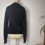 J.Crew  Size Small Sweater Black Over Tan Underlay 100% Cotton Photo 7
