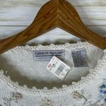 NWT Deadstock Vintage Grannycore Beaded Cottagecore Knit Sweater Size M Photo 3