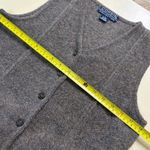 Vtg Corbin Size S 100% Wool Brown Sweater Vest Button Up Cozy Cottage Prairie Photo 4