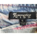 Y2K Pink Denim Mini Skirt Rhinestone Belt Paw Charm Distressed Size S Photo 5